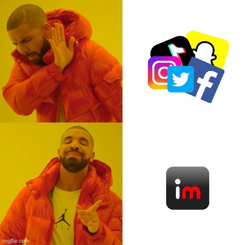 The goat of social media | image tagged in memes,drake hotline bling | made w/ Imgflip meme maker