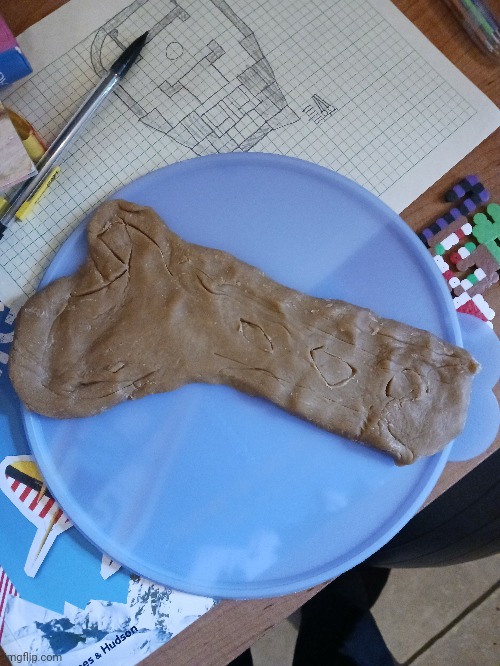 I made Gingerbread Man's arm out of pumpkin spice modeling chocolate | image tagged in gingerbread man | made w/ Imgflip meme maker