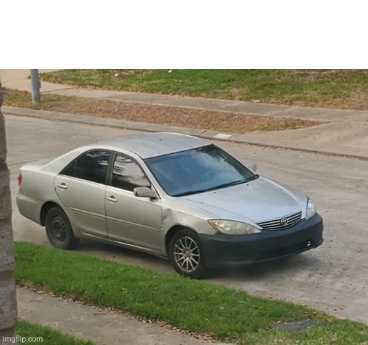 Old Car | image tagged in camry,old car,dented,toyota camry,ive been through some stuff man,bulletproof | made w/ Imgflip meme maker