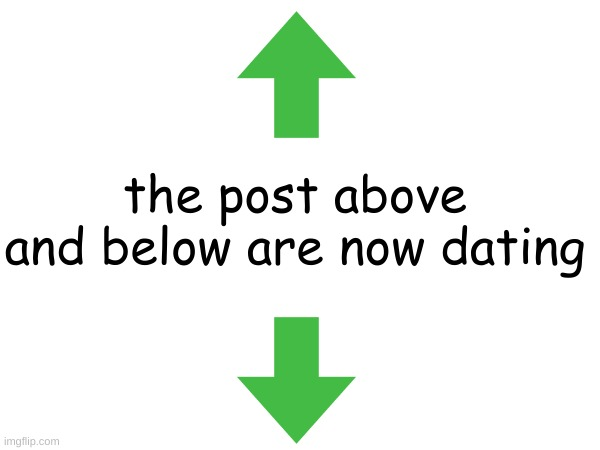 the post above and below are now dating Blank Meme Template