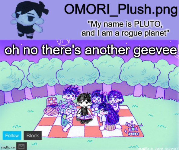 omor plush | oh no there's another geevee | image tagged in omor plush | made w/ Imgflip meme maker
