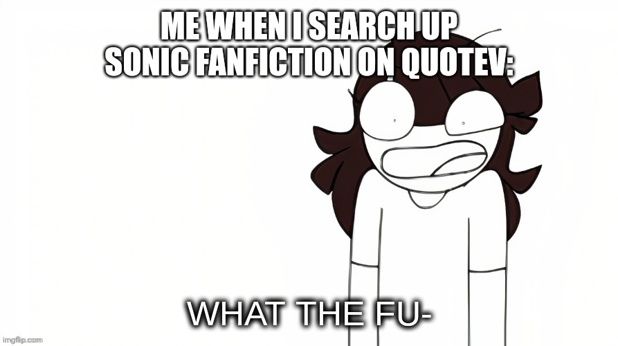 WHY IS IT LIKE THIS?!?! WHY IS SONIC KISSING FREAKING SHADOW?!?!?! | ME WHEN I SEARCH UP SONIC FANFICTION ON QUOTEV: | image tagged in what the fu- | made w/ Imgflip meme maker