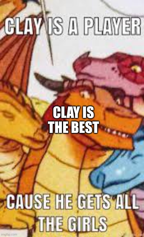 Clay is a player | CLAY IS THE BEST | image tagged in memes | made w/ Imgflip meme maker