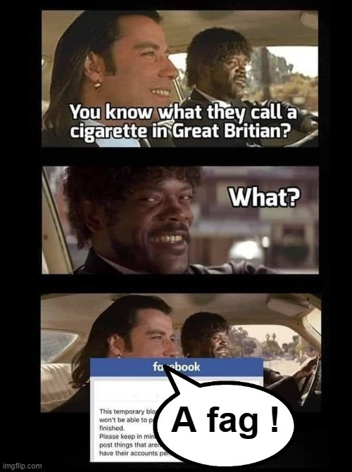 "Gis`sus a fag !" | image tagged in cigarette | made w/ Imgflip meme maker