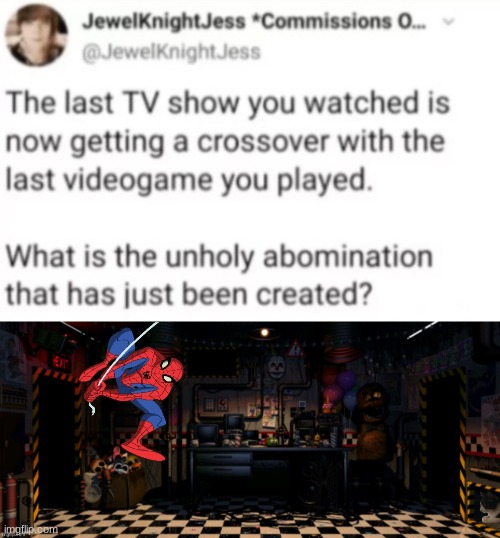 spectacular spiderman X Ultimate custom night | image tagged in fnaf,five nights at freddys,five nights at freddy's,spoderman,spiderman,peter parker cry | made w/ Imgflip meme maker
