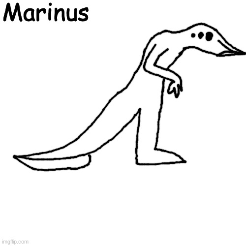 new kaiju (he can secrete a cold ass slime from his body to keep himself cool) | Marinus | made w/ Imgflip meme maker