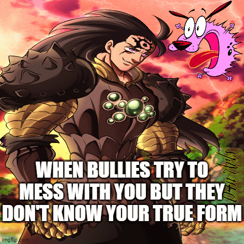 Buff Boy | WHEN BULLIES TRY TO MESS WITH YOU BUT THEY DON'T KNOW YOUR TRUE FORM | image tagged in gifs | made w/ Imgflip images-to-gif maker