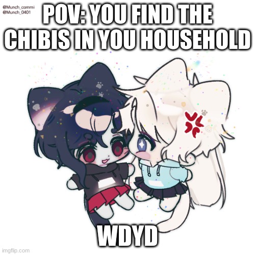 POV: YOU FIND THE CHIBIS IN YOU HOUSEHOLD; WDYD | made w/ Imgflip meme maker