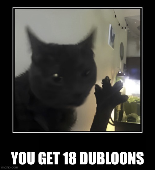 FourCat | YOU GET 18 DUBLOONS | image tagged in fourcat | made w/ Imgflip meme maker