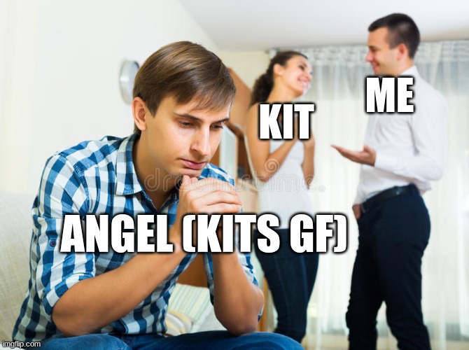 ME; KIT; ANGEL (KITS GF) | made w/ Imgflip meme maker