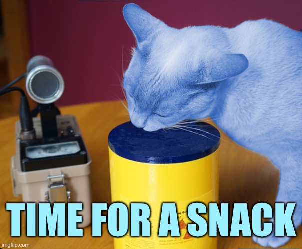 RayCat eating | TIME FOR A SNACK | image tagged in raycat eating | made w/ Imgflip meme maker