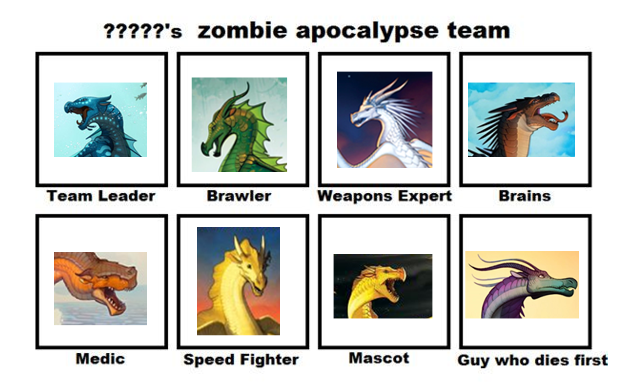 High Quality Mah Zombie Apocalypse Team Blank Meme Template