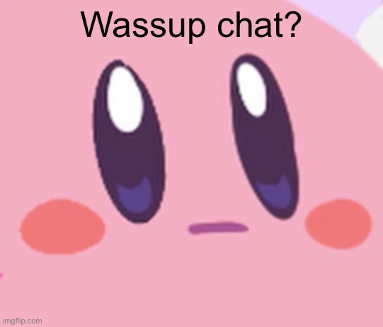 Blank Kirby Face | Wassup chat? | image tagged in blank kirby face | made w/ Imgflip meme maker