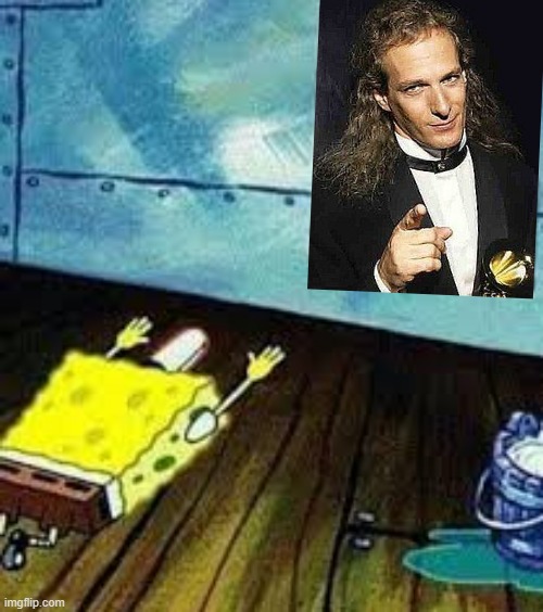 spongebob worships michael bolton | image tagged in spongebob worship,musicians,grammy award winning singers | made w/ Imgflip meme maker