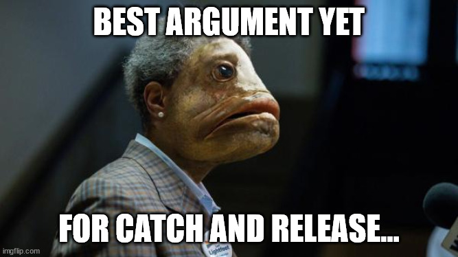 BEST ARGUMENT YET FOR CATCH AND RELEASE... | made w/ Imgflip meme maker