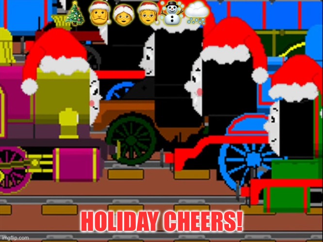 Thomas and Lady | 🎄🎅🤶🧑‍🎄☃️🌨️; HOLIDAY CHEERS! | image tagged in thomas and lady | made w/ Imgflip meme maker
