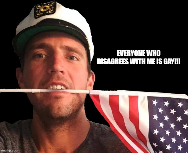 Don't Disagree With Owen | EVERYONE WHO DISAGREES WITH ME IS GAY!!! | image tagged in owen benjamin,bears,lgbtq | made w/ Imgflip meme maker