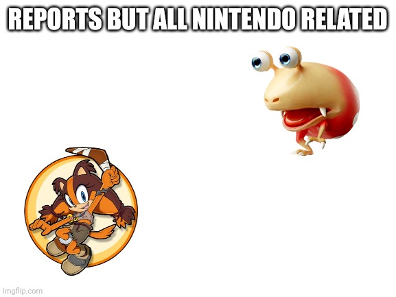 Use Add | REPORTS BUT ALL NINTENDO RELATED | image tagged in blank white template,nintendo related | made w/ Imgflip meme maker