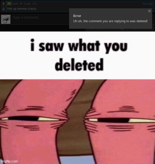 . | image tagged in i saw what you deleted mr krabs | made w/ Imgflip meme maker