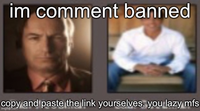 paul vs saul | im comment banned; copy and paste the link yourselves, you lazy mfs | image tagged in paul vs saul | made w/ Imgflip meme maker