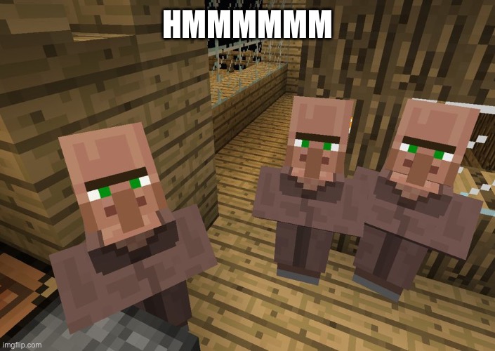 Minecraft Villagers | HMMMMMM | image tagged in minecraft villagers | made w/ Imgflip meme maker