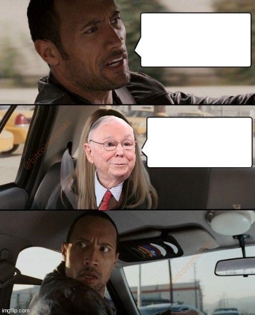 High Quality Rock shocked to Charlie Munger Blank Meme Template