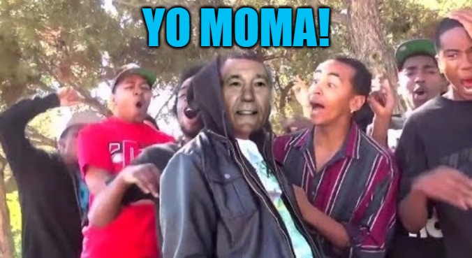 burn | YO MOMA! | image tagged in lew-burn,funny | made w/ Imgflip meme maker