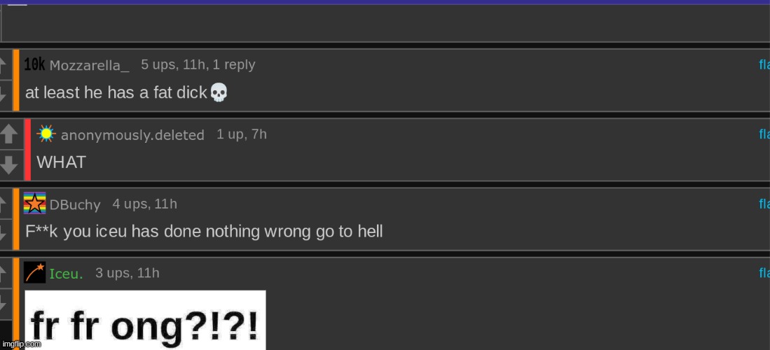 Replying to an Iceu hate comment (was deleted) | made w/ Imgflip meme maker