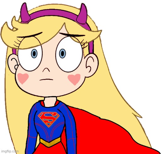 Something i made :0) | image tagged in supergirl,star butterfly,fanart,svtfoe,star vs the forces of evil,memes | made w/ Imgflip meme maker