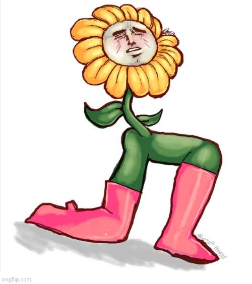 flowey art #1 "I...have no words" | image tagged in flowey,undertale | made w/ Imgflip meme maker