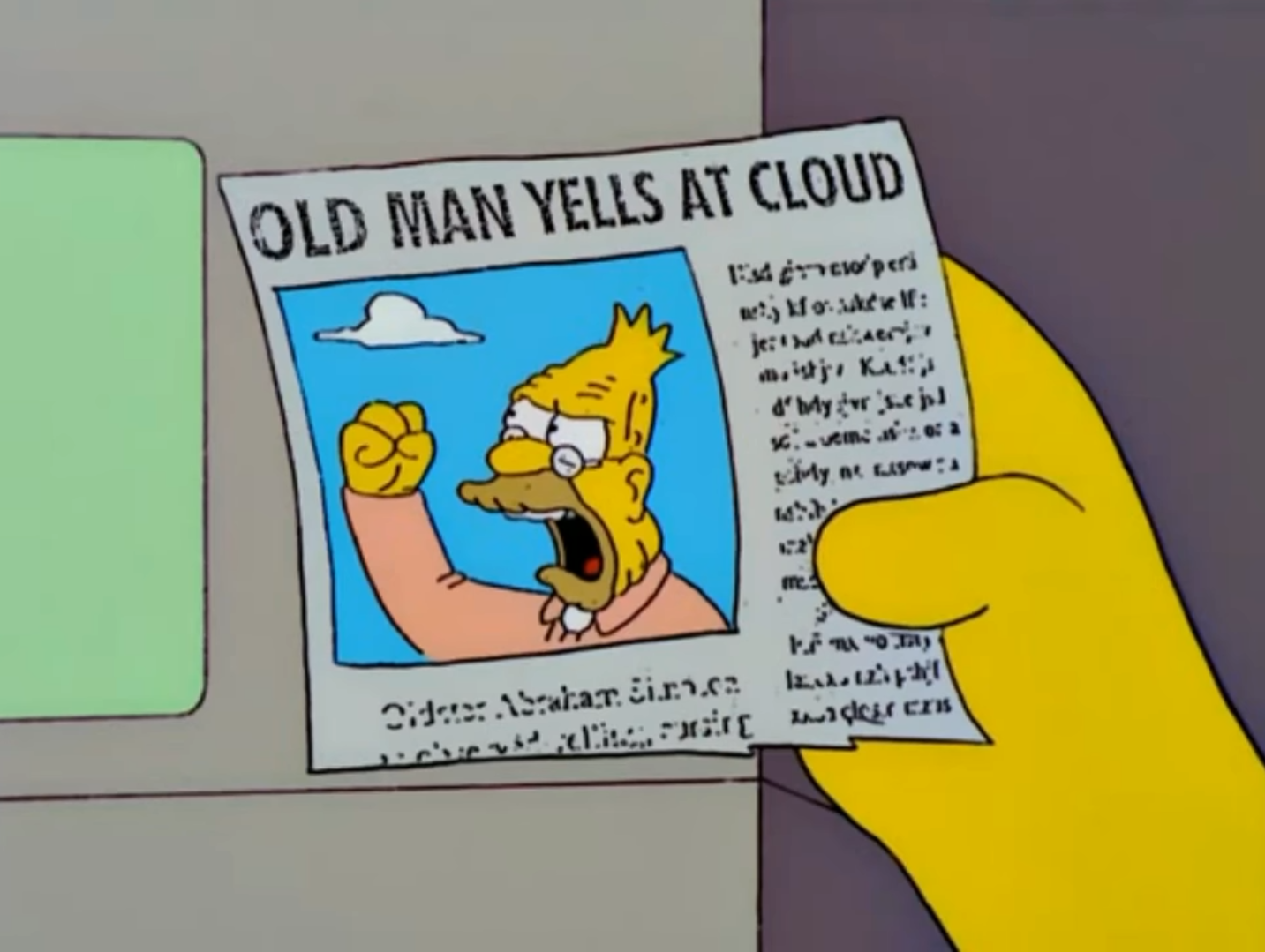 Old man yells at cloud Blank Meme Template