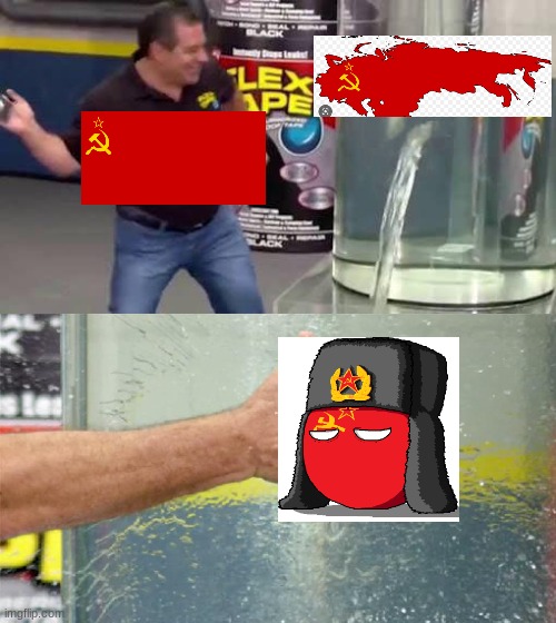 USSR country ball | image tagged in flex tape | made w/ Imgflip meme maker