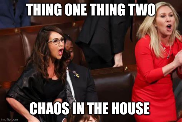Thing One and Thing Two | THING ONE THING TWO; CHAOS IN THE HOUSE | image tagged in dr seuss | made w/ Imgflip meme maker