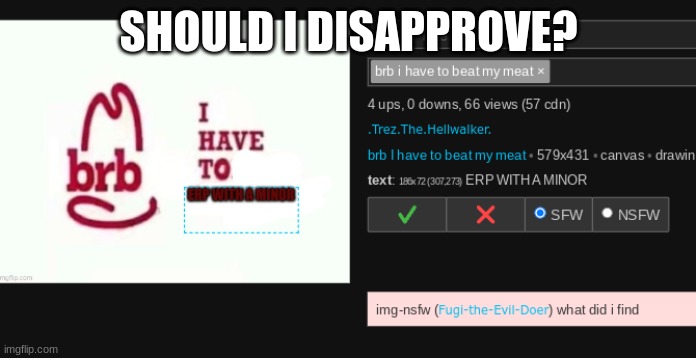 SHOULD I DISAPPROVE? | made w/ Imgflip meme maker