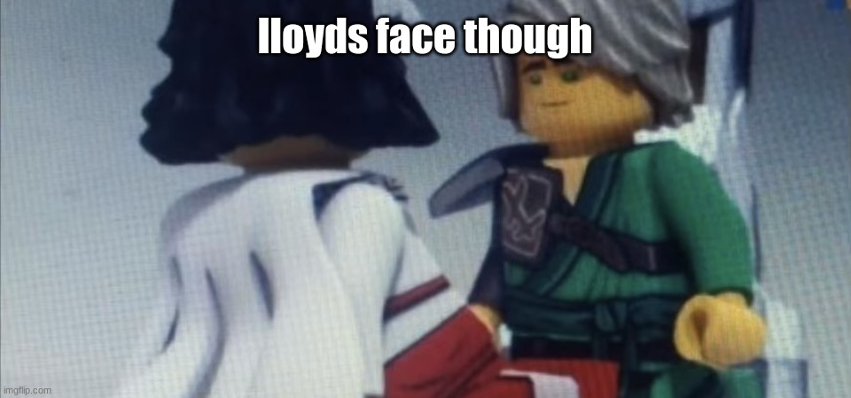 Dont pause ninjago | lloyds face though | image tagged in dont pause ninjago | made w/ Imgflip meme maker