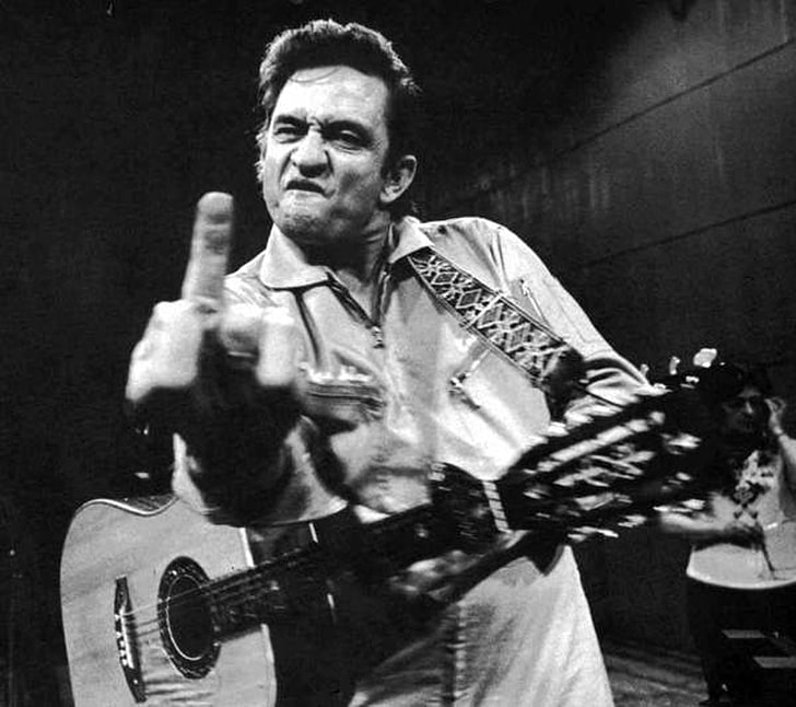 Johnny Cash Blank Meme Template