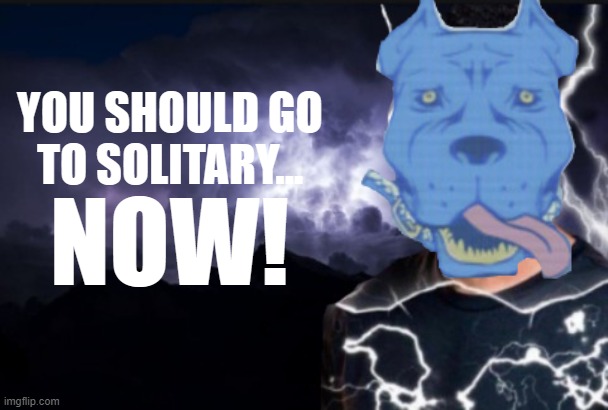 YOU SHOULD GO
TO SOLITARY... NOW! | made w/ Imgflip meme maker