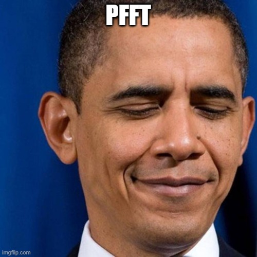 Obama Smirk | PFFT | image tagged in obama smirk | made w/ Imgflip meme maker