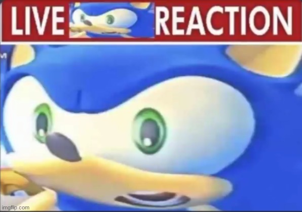 live sonic reaction | image tagged in live sonic reaction | made w/ Imgflip meme maker