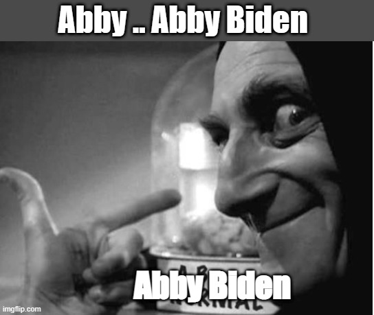 NOW WE KNOW | Abby .. Abby Biden; Abby Biden | image tagged in democrats,nwo | made w/ Imgflip meme maker