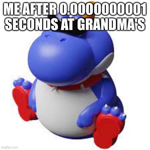 True do | ME AFTER 0.0000000001 SECONDS AT GRANDMA'S | image tagged in funny | made w/ Imgflip meme maker