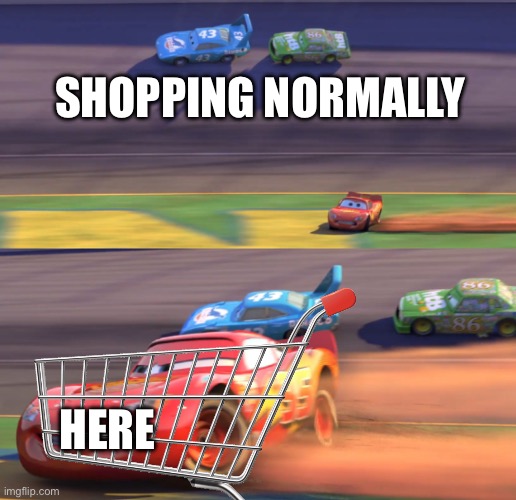 Trolley drift | SHOPPING NORMALLY; HERE | image tagged in trolley,car,cars,drift | made w/ Imgflip meme maker
