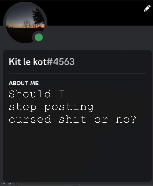 Let this be a poll | Should I stop posting cursed shit or no? | made w/ Imgflip meme maker