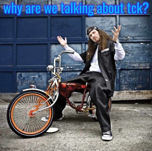 Weird Al pic goes hard | why are we talking about tck? | image tagged in weird al pic goes hard | made w/ Imgflip meme maker