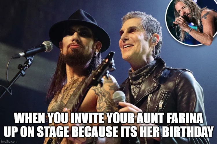 WHEN YOU INVITE YOUR AUNT FARINA UP ON STAGE BECAUSE ITS HER BIRTHDAY | made w/ Imgflip meme maker