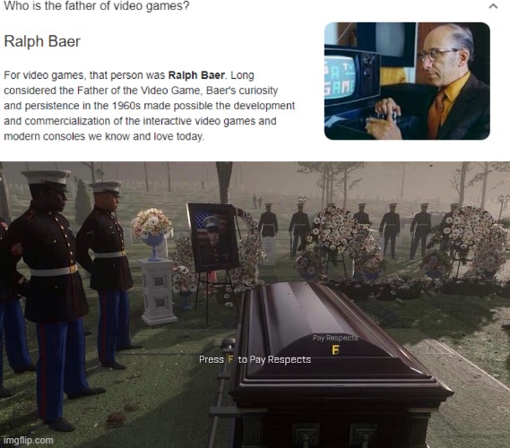  press F to pay respects funny gaming video games memes