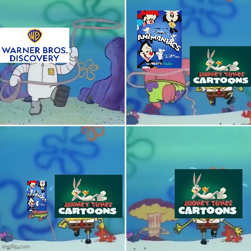 don't worry. Looney Tunes cartoons is going to die soon | image tagged in sandy lasso,warner bros,discovery,looney tunes,animaniacs,hulu | made w/ Imgflip meme maker