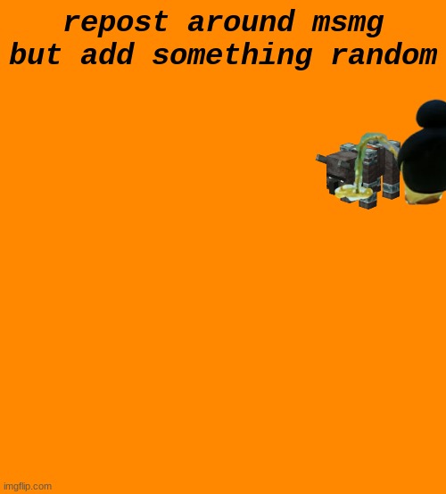 pingu pissing on ravenger | repost around msmg but add something random | made w/ Imgflip meme maker