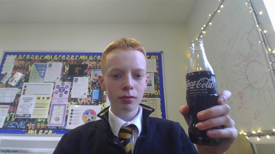 enjoying a bottle of glass coke. | made w/ Imgflip meme maker