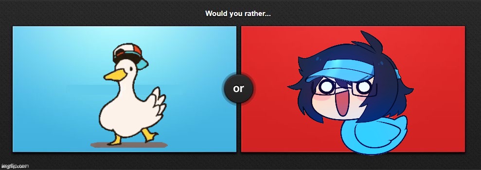 Would You Rather | image tagged in would you rather,duck | made w/ Imgflip meme maker